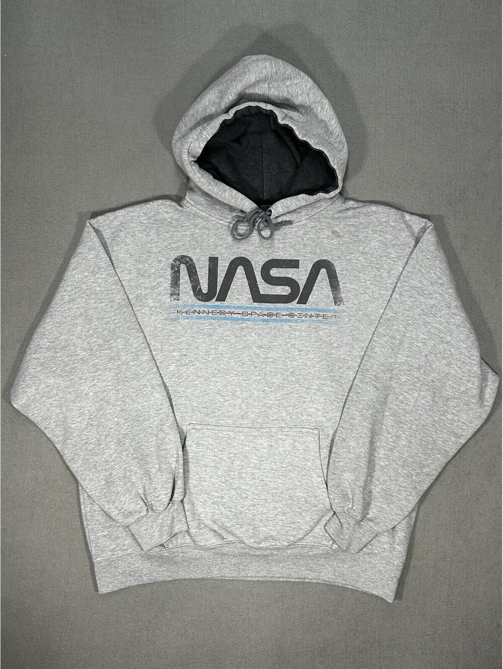 NASA Kennedy Space Center Hoodie Prairie Mountain Gray Pullover XL Mens